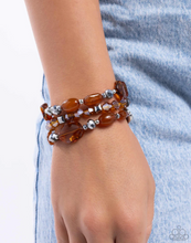 Load image into Gallery viewer, Paparazzi “Let's Groove Tonight” Brown Bracelet Set - Paparazzi Accessories
