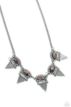 Load image into Gallery viewer, Paparazzi “Scintillating Shimmer” Silver Necklace Earring Set - Paparazzi Accessories
