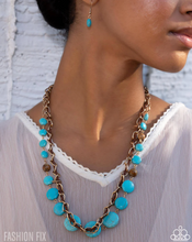 Load image into Gallery viewer, Paparazzi “Playful Progression” Gold Necklace Earring Set - Paparazzi Accessories
