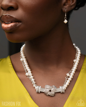 Load image into Gallery viewer, Paparazzi “Select Sass” White Necklace Earring Set - Paparazzi Accessories
