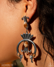 Load image into Gallery viewer, Paparazzi “Bohemian Balance” Brown Post Earrings - Paparazzi Accessories
