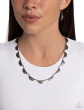 Load image into Gallery viewer, Paparazzi “Lunar Jungl” Silver Necklace Earring Set - Paparazzi Accessories
