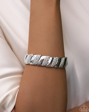 Load image into Gallery viewer, Paparazzi “Signature Shimmer” White Stretch Bracelet - Paparazzi Accessories
