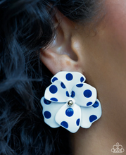 Load image into Gallery viewer, Paparazzi “Dotted Dialogue” Blue Post Earrings - Paparazzi Accessories
