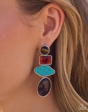 Load image into Gallery viewer, Paparazzi “Earthy Experimental” Multi Post Earrings - Paparazzi Accessories
