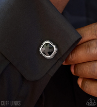 Load image into Gallery viewer, Paparazzi “Humble Hallmark” Black Cuff Links - Paparazzi Accessories

