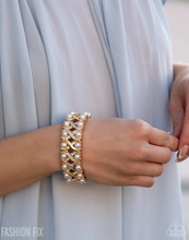 Load image into Gallery viewer, Paparazzi “Elizabethan Era” Gold Stretch Bracelet - Paparazzi Accessories
