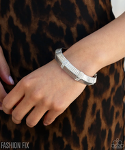 Load image into Gallery viewer, Paparazzi “Radical Redirection” White Hinge Bracelet - Paparazzi Accessories

