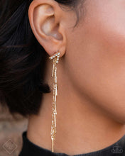 Load image into Gallery viewer, Paparazzi “Linear Landmark” Gold Post Earrings
