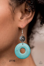 Load image into Gallery viewer, Paparazzi “Earthy Epicenter” Blue Dangle Earrings
