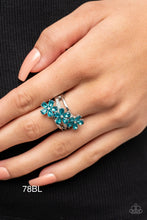 Load image into Gallery viewer, Paparazzi “Posh Petals” Blue - Stretch Ring
