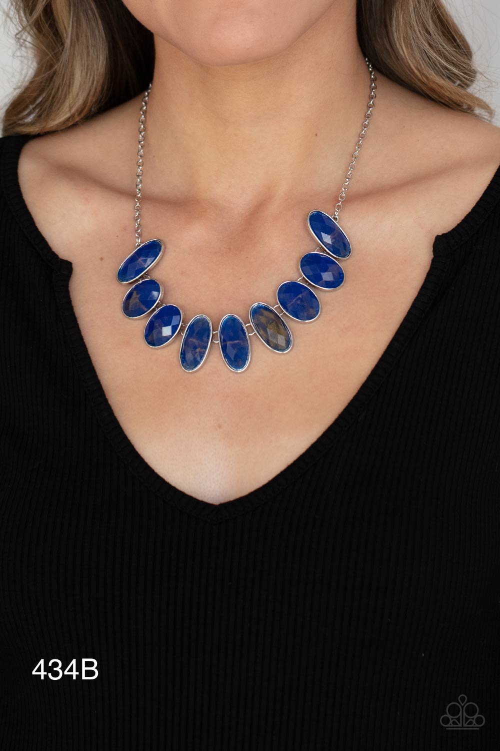 “Elliptical Episode” Blue - Necklace Earring Set