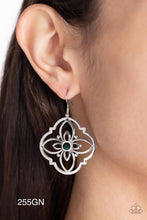 Load image into Gallery viewer, Paparazzi “Treasure GROVE” Green Dangle Earrings - Cindys Bling Boutique

