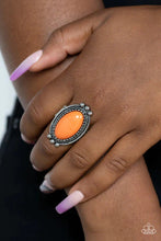 Load image into Gallery viewer, Paparazzi “Lost in Sagebrush” Orange Stretch Ring - Cindysblingboutique
