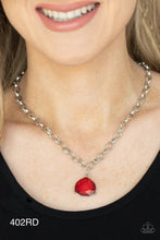 Load image into Gallery viewer, Paparazzi &quot;Gallery Gem&quot; Red Necklace Earring Set

