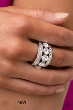 Load image into Gallery viewer, Paparazzi “Princess Pedigree” - White Stretch Ring
