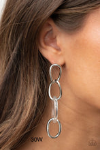 Load image into Gallery viewer, Paparazzi “Vintage Vault” &quot;Talk In Circles&quot; White Post Earrings - Cindysblingboutique
