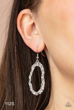 Load image into Gallery viewer, Paparazzi “ARTIFACT Checker” Silver - Dangle Earrings
