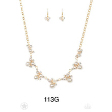 Load image into Gallery viewer, Paparazzi “Toast To Perfectionist” Gold Necklace Earring Set - Paparazzi Accessories
