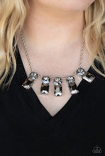 Load image into Gallery viewer, Paperweight “Celestial Royal” Silver Exclusive Necklace Earring Set
