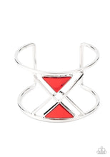 Load image into Gallery viewer, Paparazzi “Pyramid Palace”Red Cuff Bracelet
