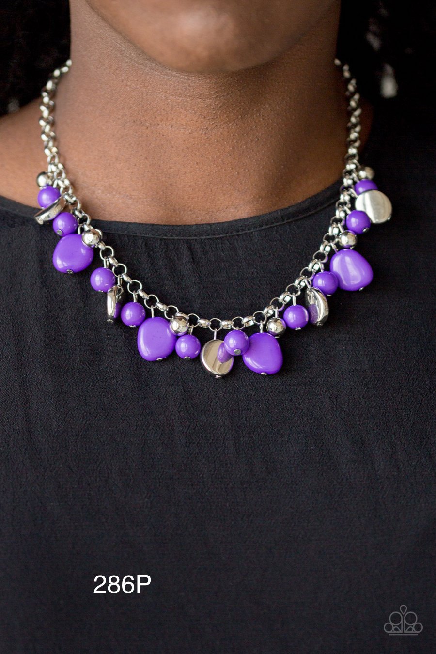 Paparazzi “Flirtatiously Florida” Purple  Necklace Earring Set