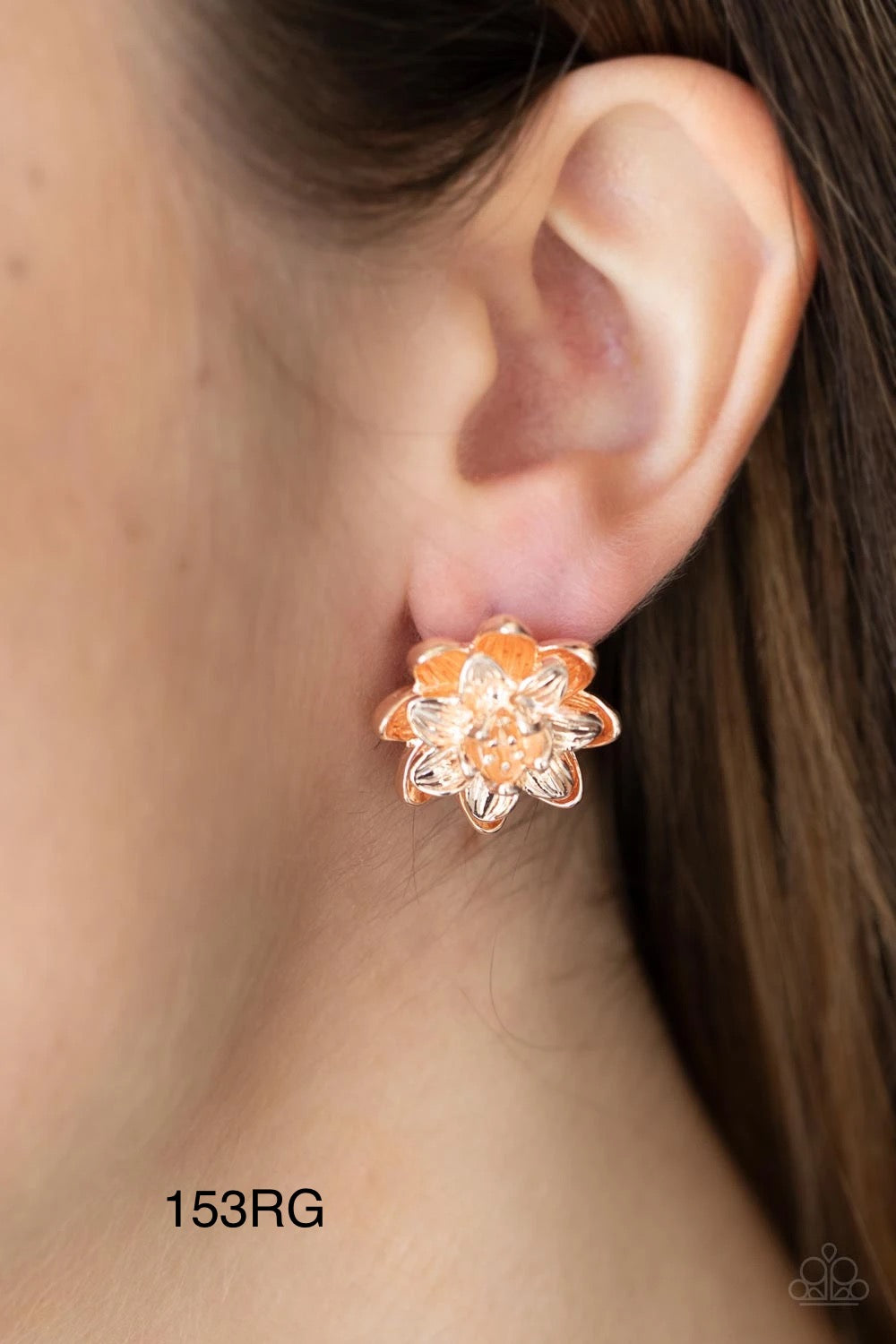 Paparazzi “Water Lily Love” - Rose Gold Post Earrings