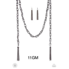 Load image into Gallery viewer, Paparazzi &quot;Scarfed For Attention&quot; Gunmetal - Necklace Earring Set

