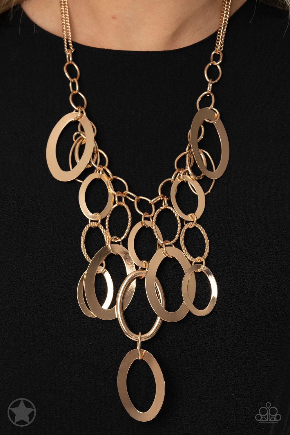 Paparazzi “A Golden Spell” Gold Necklace Earring Set - Cindysblingboutique