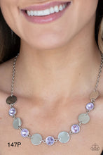 Load image into Gallery viewer, Paparazzi “Refined Reflections” - Purple Necklace Earring Set
