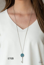 Load image into Gallery viewer, Paparazzi &quot;Key Keepsake&quot; - Blue - Necklace Earring Set

