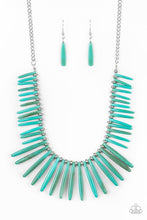 Load image into Gallery viewer, Paparazzi Vintage Vault “Out of My Element” Blue Necklace Earring Set - Cindysblingboutique

