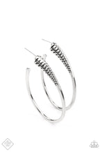 Load image into Gallery viewer, Paparazzi &quot;Fully Loaded&quot; Silver Hoop Earrings - Cindysblingboutique
