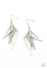 Load image into Gallery viewer, Paparazzi “Evolutionary Edge” Silver Dangle Earrings
