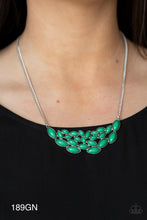 Load image into Gallery viewer, Paparazzi “Eden Escape” Green Necklace Earring Set
