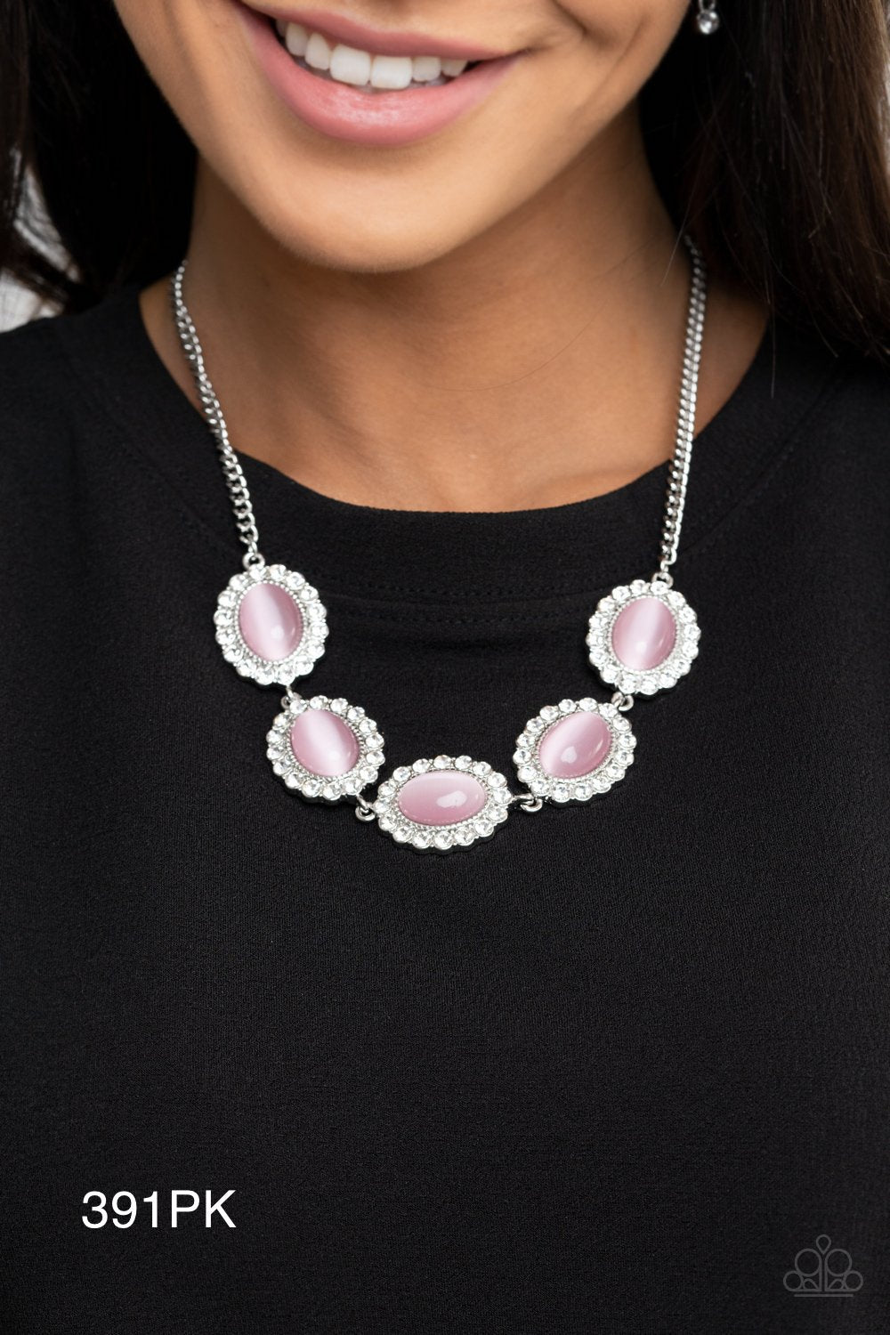 Paparazzi “A DIVA-ttitude Adjustment” Pink Necklace Earrings Set