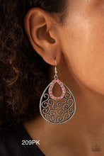 Load image into Gallery viewer, Paparazzi “Seize The Stage” Pink Dangle Earrings
