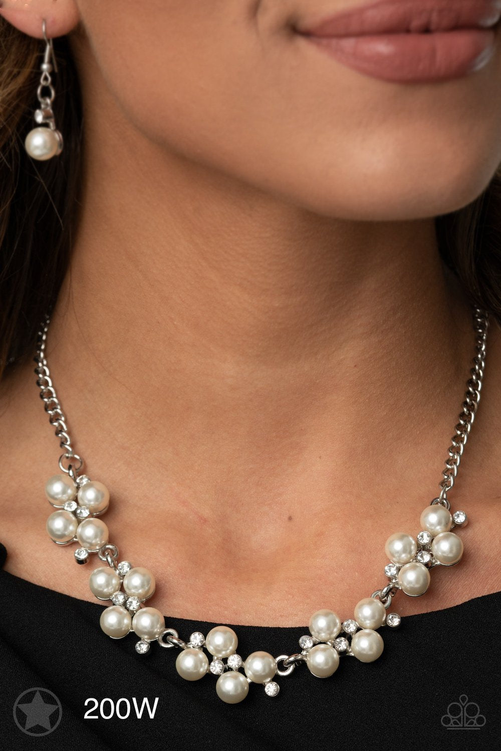 Paparazzi “Love Story” White Necklace Earring Set