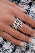 Load image into Gallery viewer, Paparazzi “Sailboat Bling” White Stretch Ring - Cindys Bling Boutique
