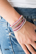 Load image into Gallery viewer, Paparazzi “Fashion Fiend&quot; Pink Snap Bracelet
