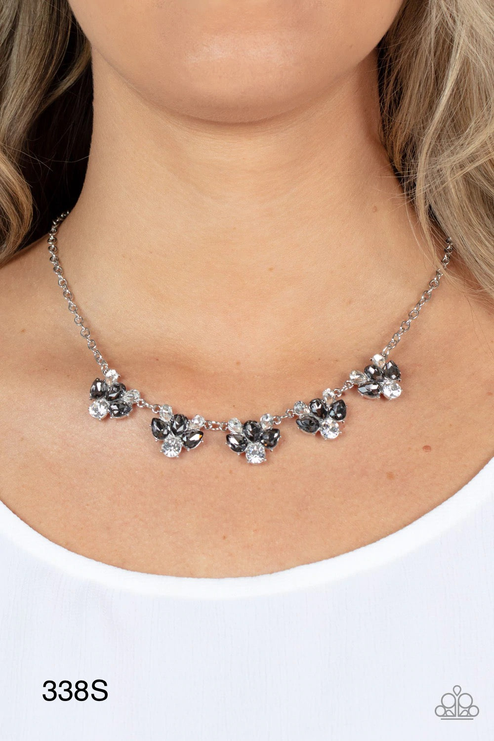 Paparazzi “Envious Elegance” Silver Necklace Earring Set