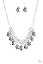 Load image into Gallery viewer, Paparazzi &quot;All Toget-HEIR Now&quot; Silver Necklace Earring Set
