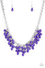 Load image into Gallery viewer, Paparazzi “Modern Macarena&quot; Purple Necklace Earring Set
