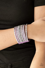 Load image into Gallery viewer, Paparazzi “Rhinestone Rumble” Purple Bracelet
