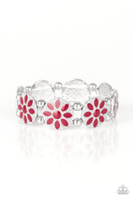 Load image into Gallery viewer, Paparazzi “Dancing Dahlias” Red Stretch Bracelet
