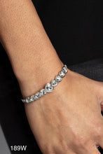 Load image into Gallery viewer, Paparazzi “Lusty Luster” White Clasp Bracelet - Cindysblingboutique
