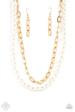 Load image into Gallery viewer, Paparazzi “Suburban Yacht Club” Gold Necklace Earring Set

