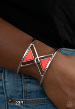 Load image into Gallery viewer, Paparazzi “Pyramid Palace”Red Cuff Bracelet
