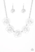 Load image into Gallery viewer, Paparazzi “Budding Beauty” Silver Necklace Earring Set
