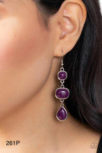 Load image into Gallery viewer, Paparazzi “Fashion Frolic” Purple Dangle Earrings
